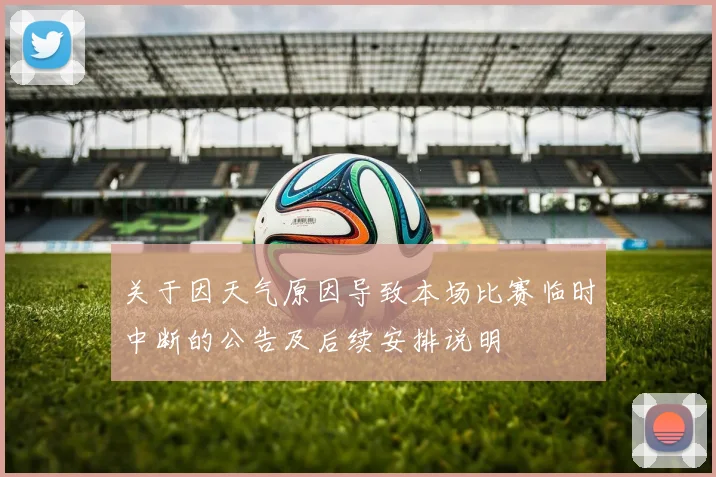 关于因天气原因导致本场比赛临时中断的公告及后续安排说明